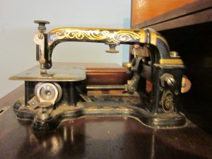 View from right side of sewing machine
